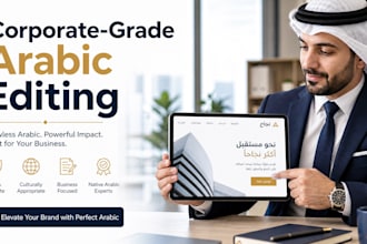 professionally proofread and edit business arabic corporate and website content