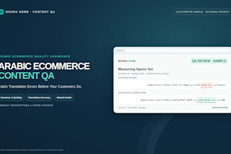 audit arabic ecommerce product descriptions and store content