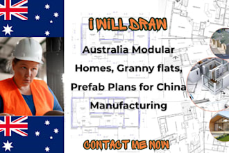 draw australia modular homes granny flats prefab plans for china manufacturing