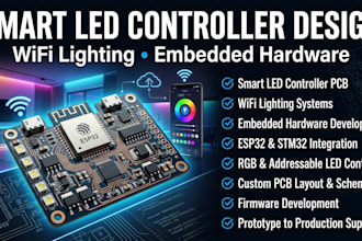 create smart led controller, wifi lighting and embedded hardware