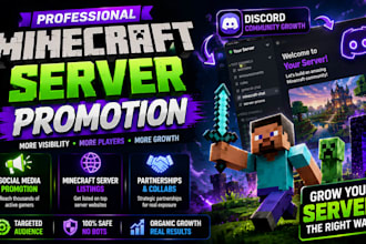 discord server promotion,minecraft promotion, discord advertising,discord growth