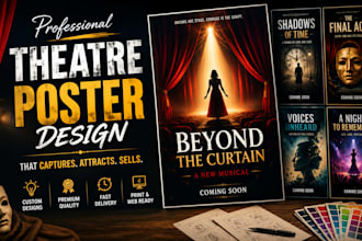 design theatre poster movie poster film poster flyer design playbill in 24hrs