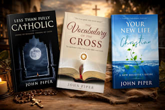do christian book cover design, religious book cover, amazon KDP cover