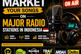 market your songs on major radio stations in indonesia