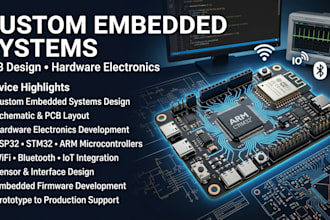 design custom embedded systems, pcb and hardware electronics