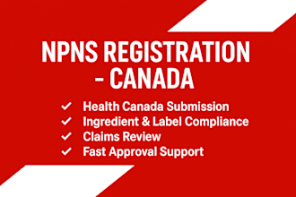 register your product for npns canada and obtain health canada approval