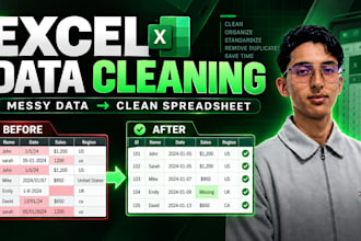 clean excel data, remove duplicates and format spreadsheets