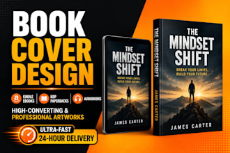 design ebook cover, kindle book cover, and 3d book mockup design