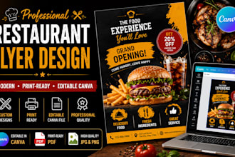design professional restaurant flyers in canva