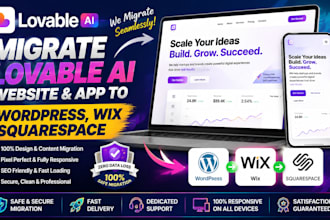 migrate lovable ai website, app to wordpress wix squarespace