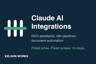 build a claude ai integration, rag assistant, or n8n automation
