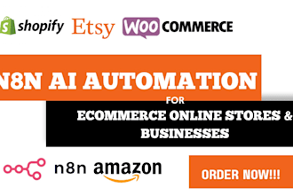 build n8n ai automation agent for ecommerce online business crm lead workflows