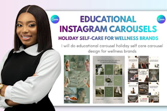 do educational carousel holiday self care carousel design for wellness brands