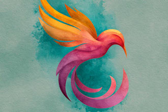 design a handrawn watercolor logo