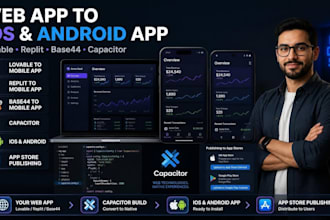 convert lovable replit base44 to capacitor ios android app publish to app store