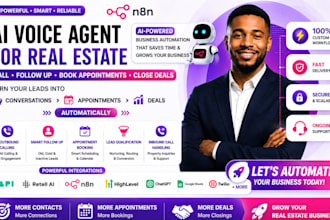 build ai voice agent for real estate lead, follow up with vapi, retell ai n8n