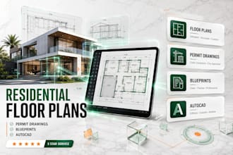 draft residential floor plans, permit drawings and blueprints