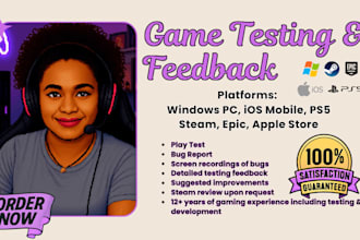 playtest and thoroughly review your game for bugs steam ios