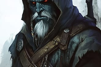 fantasy dnd character illustration
