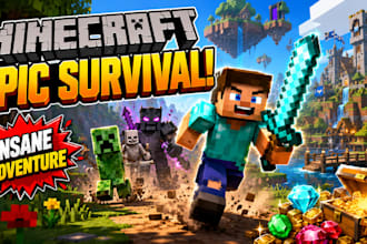 draw cartoony or photoshoped youtube thumbnail