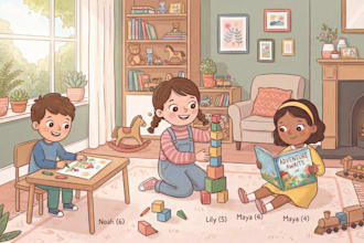 illustrate a childrens book character in 24 hours kids book art illustration