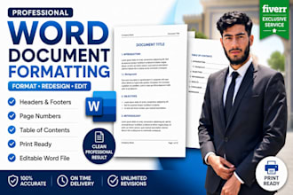 format, redesign and edit microsoft word documents