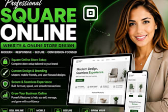 design square website, build square online store and customize square website