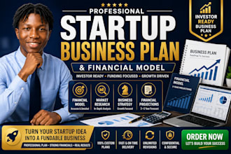 write professional startup business plan and financial model