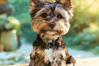 draw a caricature of your dog cat or other pet