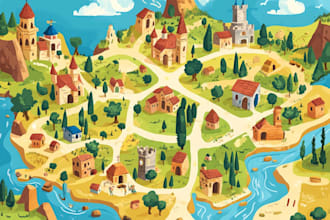 design a custom vector map