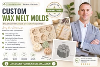 design custom wax melt molds for candle and fragrance brands