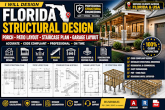 design florida structural design porch patio layout staircase plan garage layout