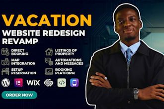 redesign your vacation rental website, airbnb or short term rental site