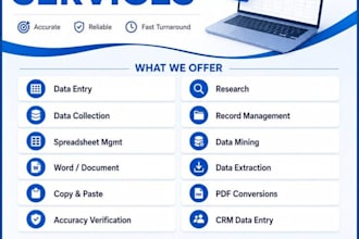 be your expert virtual assistant for data entry and bookkeeping