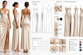 design fashion tech packs with realistic clo3d and 3d garment for brands