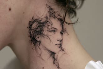 design a minimalist fine line tattoo
