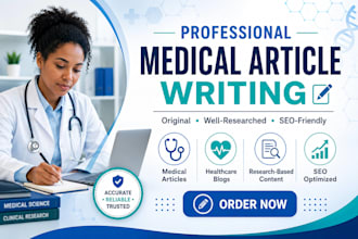 write professional medical, health, and healthcare articles