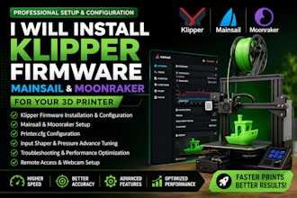 install klipper firmware, mainsail, and moonraker for your 3d printer