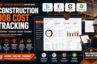 track buildertrend, clockshark, procore, and quickbooks job costs for contractor