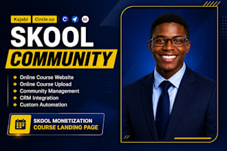 design kajabi website and landing page with sales funnel for course launch