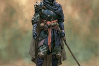 design detailed dnd character portrait