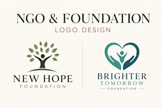 design minimalist ngo charity and foundation logo design for organization