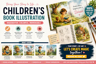 illustrate childrens book storybook and picture book character design picture
