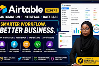 develop airtable enterprise database API integration and mern apps
