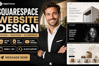 do squarespace website development and design redesign as a expert of SEO, blogs