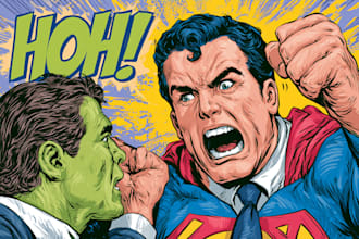 digital comic book illustration graphic novel colored