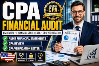 prepare licensed CPA letter, financial statement, income statement CPA review