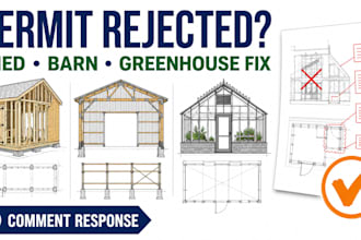fix rejected shed barn or greenhouse permit comments