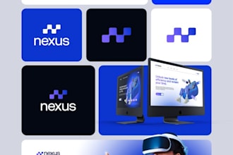 unique modern fintech logo for saas and crypto