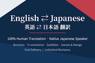 manually translate english to japanese and japanese to english